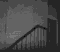 A grayscale animated sequence shows a figure ascending stairs, with motion blur on limbs and shifting shadows across the stairwell.
