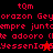 Pixelated text and symbols on a split red-and-black background with animated character changes.