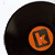 Animated contact sheet of a vinyl record icon with an orange and black label featuring the letter K in various stylized poses across 10 frames.