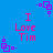 Blue background with repeating pink text "I Love Tim" and purple square patterns in pixelated style.