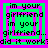 Four identical pixelated display text on a bright green background with pink borders, each reading "im your girlfriend im your girlfriend... did it work?" in black pixelated font