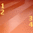 Pixelated orange background with yellow text displaying numbers 1-4 and the phrase 'tell me that you love me' in a , plus a 'more' label on one section