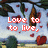 Pixelated image with red text over a landscape background featuring trees, water reflection, and falling hearts.