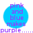 Two blue circular icons with purple text: left reads "pink and blue makes purple" with ellipsis, right reads "girls and boys makes <33333" with ellipsis.
