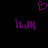 Purple pixelated heart above two identical purple pixelated text strings on black background.