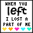A contact sheet of 17 animated frames showing a static text-based icon with changing 'left' letter colors across multiple rows and columns.