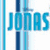 A static image featuring three individuals in formal attire against a blue and white striped background with repeated 'JONAS' text.