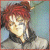 Four- of a character with red hair and gray jacket, showing subtle facial expression changes