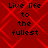 Red background with red diamond pattern and black text reading "Live life to the fullest" in four identical sections