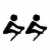Two black stick figures rowing in green text reading "Shea Varsity Rowing" on white background.