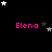 Black background with pink text 'Elena' repeated across three , surrounded by white and gray stars in various positions