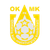Yellow pixelated icon with white central design, flanked by curved yellow brackets and 'OK' text above, on gray background.