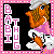 Animated contact sheet of a cartoon doll icon with pink border, black background, and vertical text "BABY THUG" on left side, showing subtle pose changes across frames.