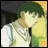 A pixelated anime-style character with green hair and a white shirt appears on the left side of a contact sheet, while the right side displays "Anime IM" text above "COM" in stylized silver lettering against a black background.