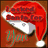 A pixelated Santa hat icon with overlaid text on a brown background, surrounded by green containing red text phrases