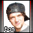 A 4x4 contact sheet of 16 animated frames showing a person wearing a dark bandana and gray shirt with the text "Bam" at bottom left in each frame.