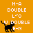 Pixelated black cat walking left on orange background with white text H-A DOUBLE L^O W DOUBLE E-N above and below the cat.