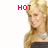 Pixelated image of a person with blonde hair wearing a dark top and silver necklace, with pink text 'HOT' overlaid on the left side.