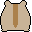 Pixel art hamster character with beige and white coloring, showing two distinct facial expressions in a static