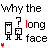 Pixelated text and two stick figures with question marks above their heads, displayed in a of four showing animation changes