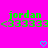 Green text 'jordan' with purple '33333' symbols on bright pink background, two cyan pixel hearts below.