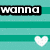 Pixelated text and heart symbols on a teal striped background with black outlines.