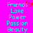 A static pixel art image with cyan text on a bright pink background, featuring the words Friends Love Power Passion Beauty and a red heart symbol.