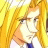 A pixelated anime-style character with long blonde hair and a blue tie on the left, next to black background text reading "Anime IM" and "COM" in white pixelated font.