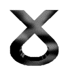 Black and white animated sequence of a stylized figure-eight shape transforming through multiple poses with varying curvature, rotation, and partial disintegration.