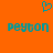 Pixelated teal heart symbol above two instances of the word 'peyton' on an orange background.