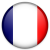 Circular icon with vertical blue, white, and red stripes resembling the French flag on a gray background.