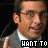 identical pixelated images showing a man in a suit with glasses, each overlaid with text reading 'WANT TO GO TO A PANTS PARTY?' in varying color schemes