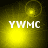 Four yellow-toned display 'YWMC' text with shifting light effects and lens flares in a