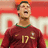 Pixelated image of a soccer player in red jersey with number 17, surrounded by text reading best player ever on black background.