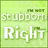 Green and white pixelated icon with text 'stubborn Right' and 'Green' on left, 'AND' with star background on right.