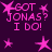 Pink text and star shapes on a dark purple background with repeated phrases.