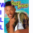 Animated buddy icon featuring a person in a white tank top against a blue background with green text, showing two sequential frames of motion.