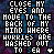 A static contact sheet of six identical frames showing pixelated text on a dark background with blue and purple hues.
