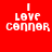 Red background with white pixelated text reading 'I LOVE CONNOR' in two identical vertical