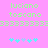 Pixelated text and symbols on a pink background with green and blue elements.
