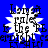 Blue background with white starburst shape containing black text reading 'Lion of rage is the RE' and partial lower text, repeated in four identical quadrants.