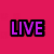 Six- with text and imagery: pink 'LIVE', white 'Life' over colorful letters, blue 'LAUGH', three people in swimwear, yellow 'LOVE', heart-themed design