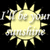 A pixelated yellow sun with radiating spikes, partially obscured by white text fragments on a black background.