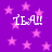 Purple background with pink stars and four instances of 'IE:All' text in white pixelated font.