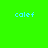 Four quadrants display the text 'calef' in cyan pixelated font against solid green, olive, pink, and light brown backgrounds.