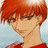 A 48x48 pixel buddy icon featuring a side-profile anime character with red hair and closed eyes on the left, paired with stylized text reading "Anime IM" and "COM" on a black background to the right.