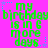 Bright pink background with green pixelated text reading 'my birthday is in 6 more days.'