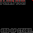 A static digital image displays repeating text and pixelated patterns on a black background, with no visible motion or animation.