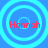 Four identical circular cyan ripple patterns on a blue background, each containing red text reading 'Hannah' in pixelated font.
