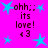 Bright pink background with blue star shapes and dark brown text reading 'ohh:; its love! <3' arranged in a pattern